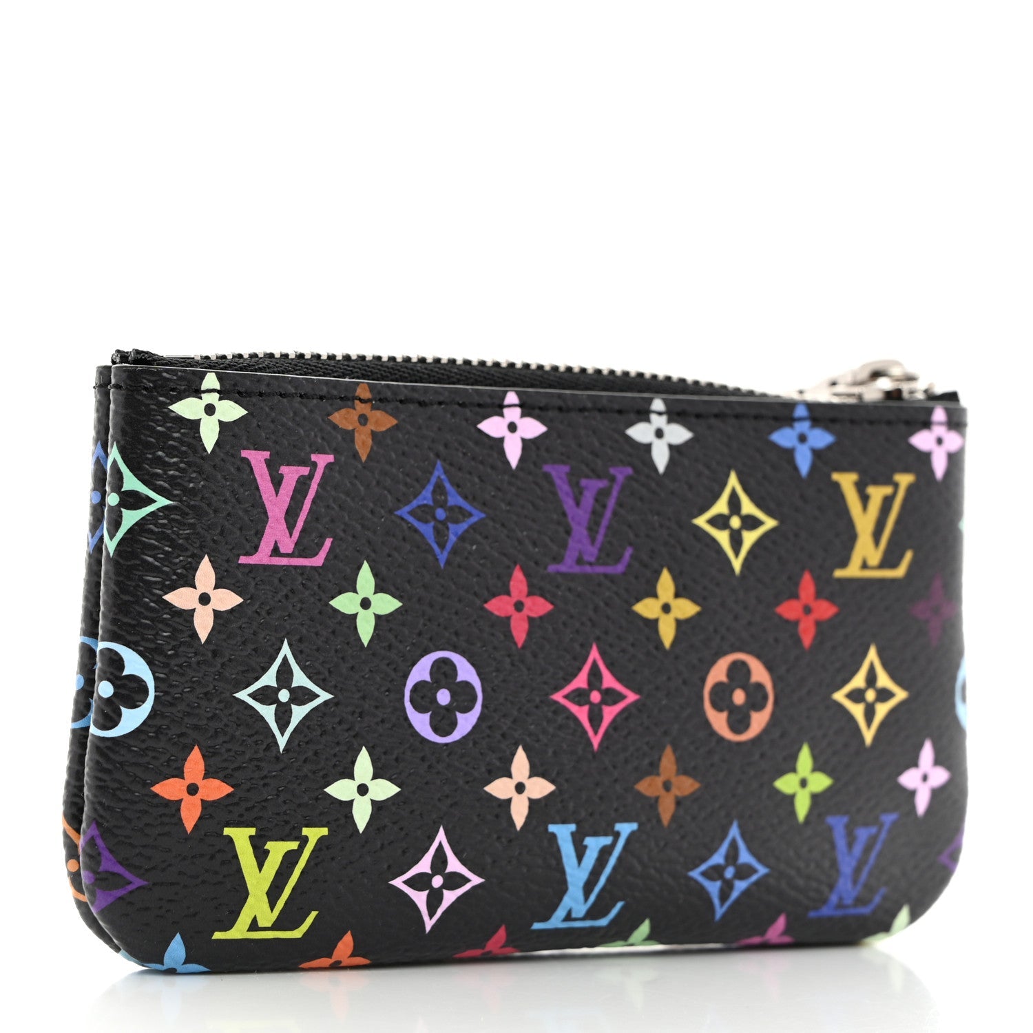 LV X TM Monogram Multicolor Key Pouch Black