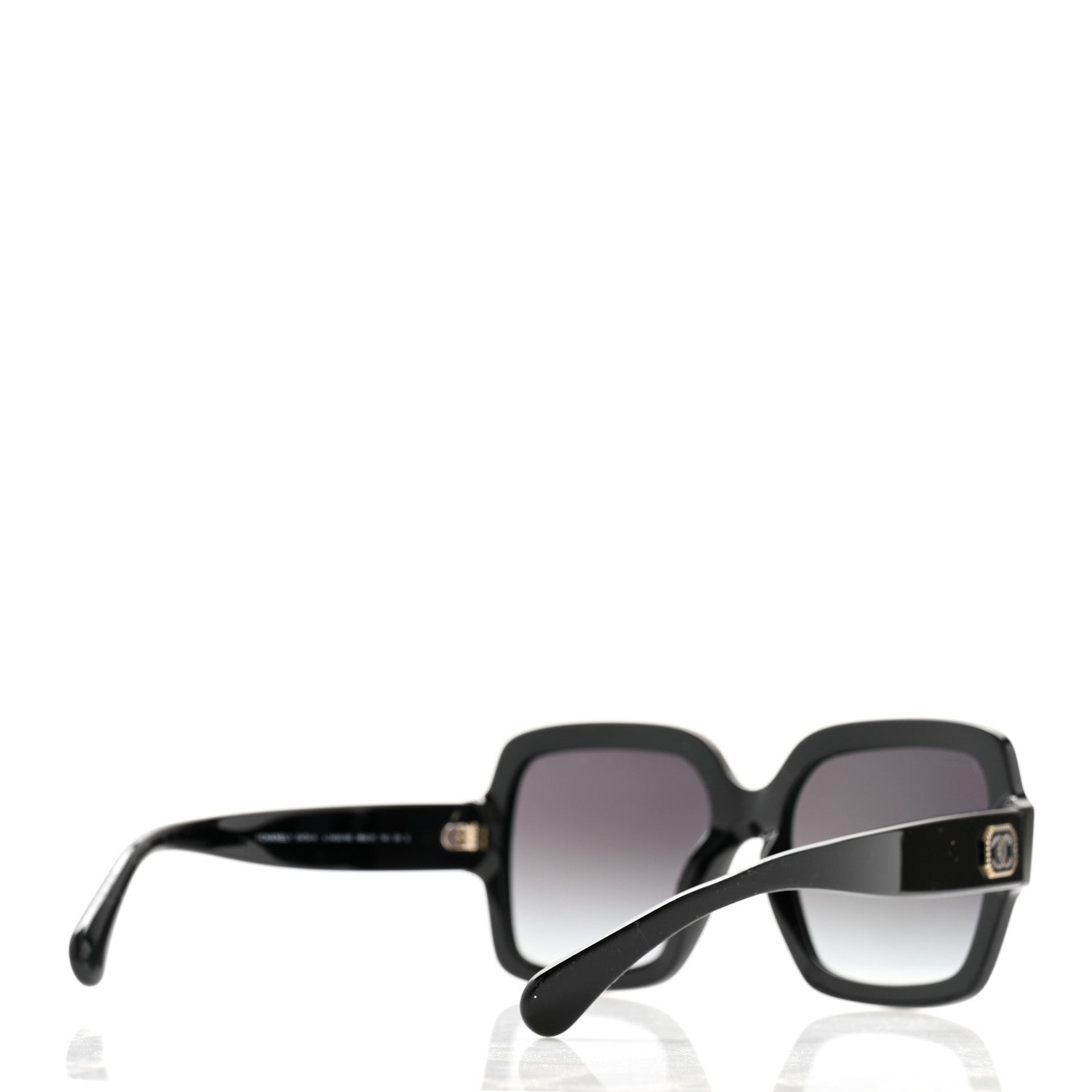 Acetate Square Strass CC Sunglasses 5479-A Black