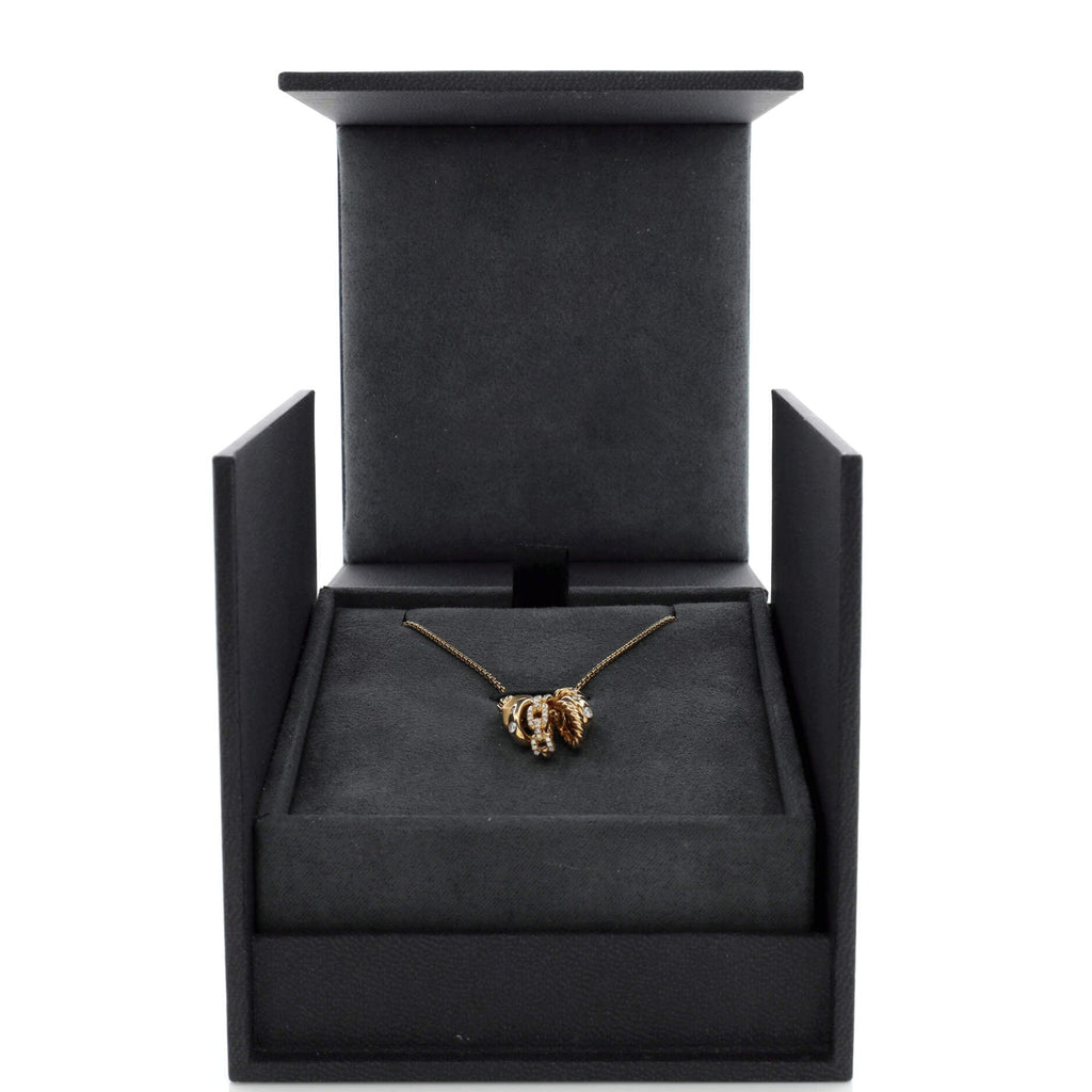 Stax Rondelle Pendant Necklace 18K Yellow Gold with Diamonds
