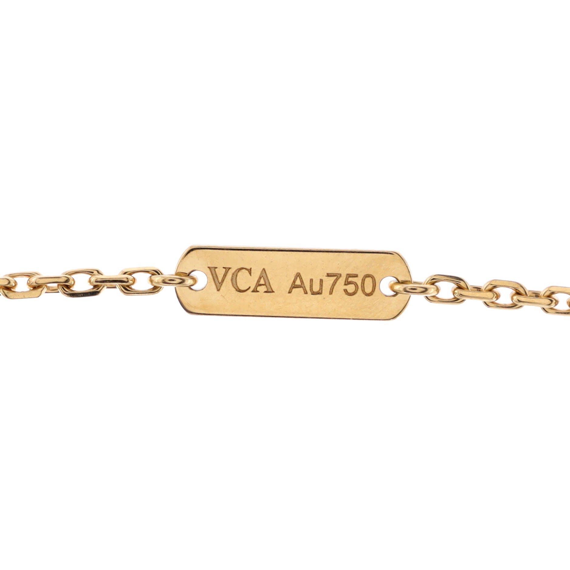 Vintage Alhambra Pendant Necklace 18K Yellow Gold