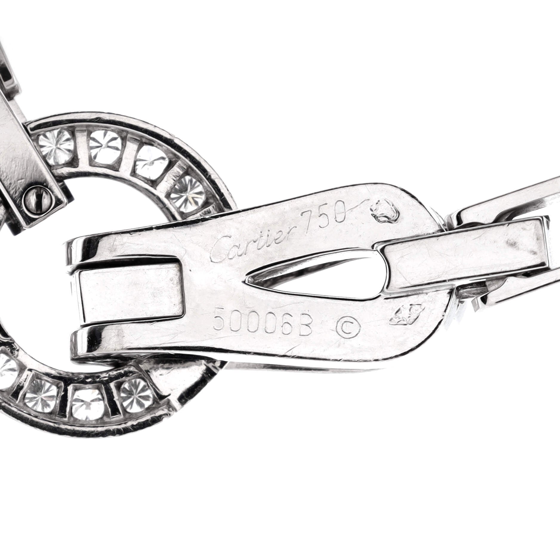 Agrafe Necklace 18K White Gold with Diamonds
