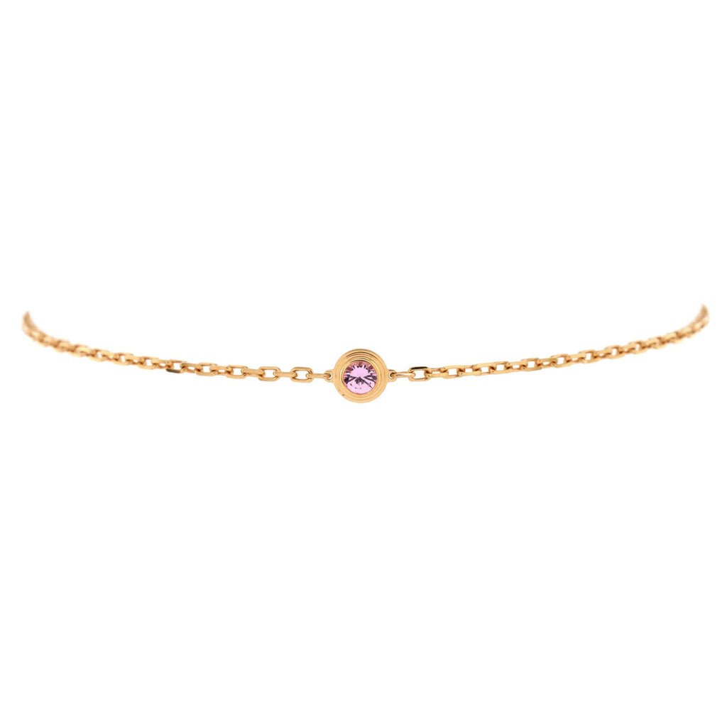 D'Amour Bracelet 18K Rose Gold with Pink Sapphire