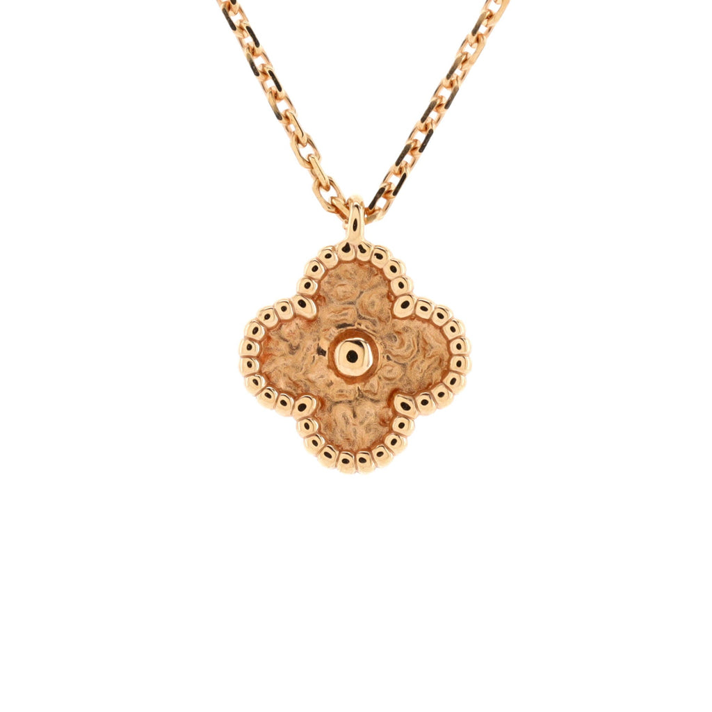 Sweet Alhambra Pendant Necklace 18K Rose Gold
