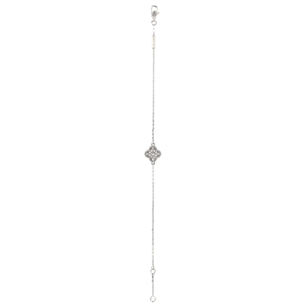 Sweet Alhambra Bracelet 18K White Gold and Diamonds