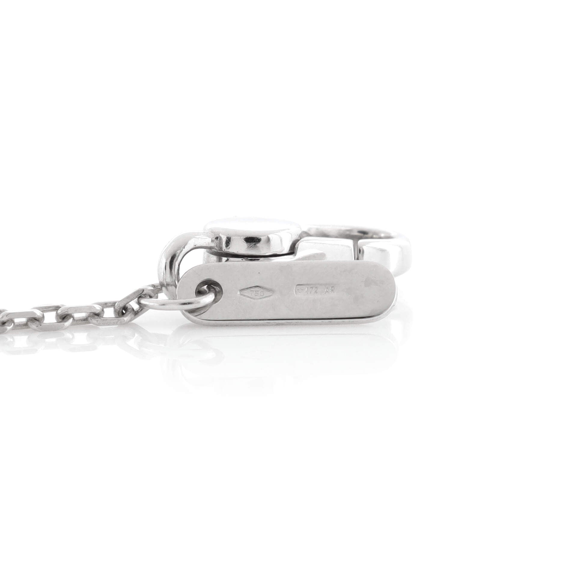 Icon Twirl Necklace 18K White Gold with Diamonds