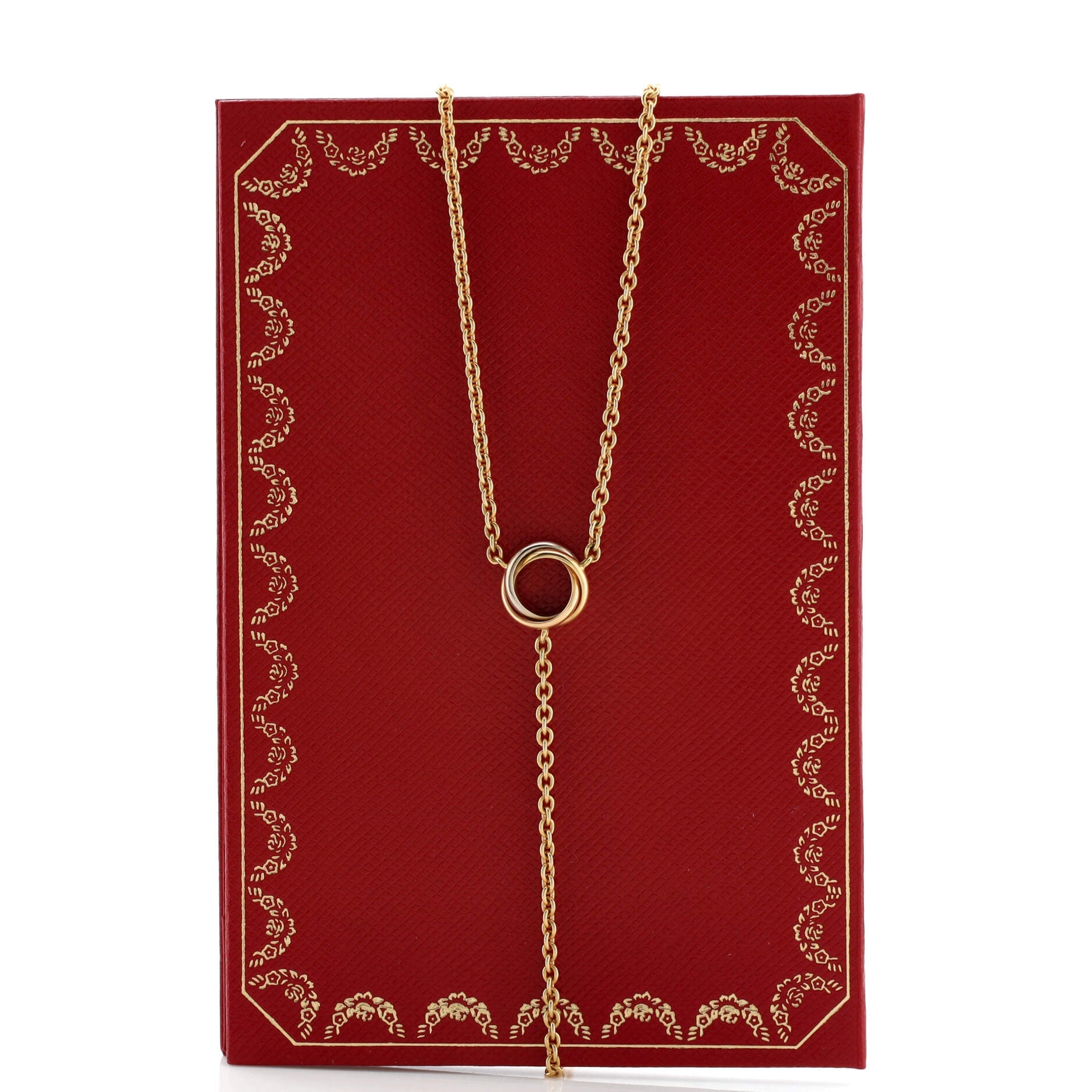 Baby Trinity Drop Pendant Necklace 18K Tricolor Gold
