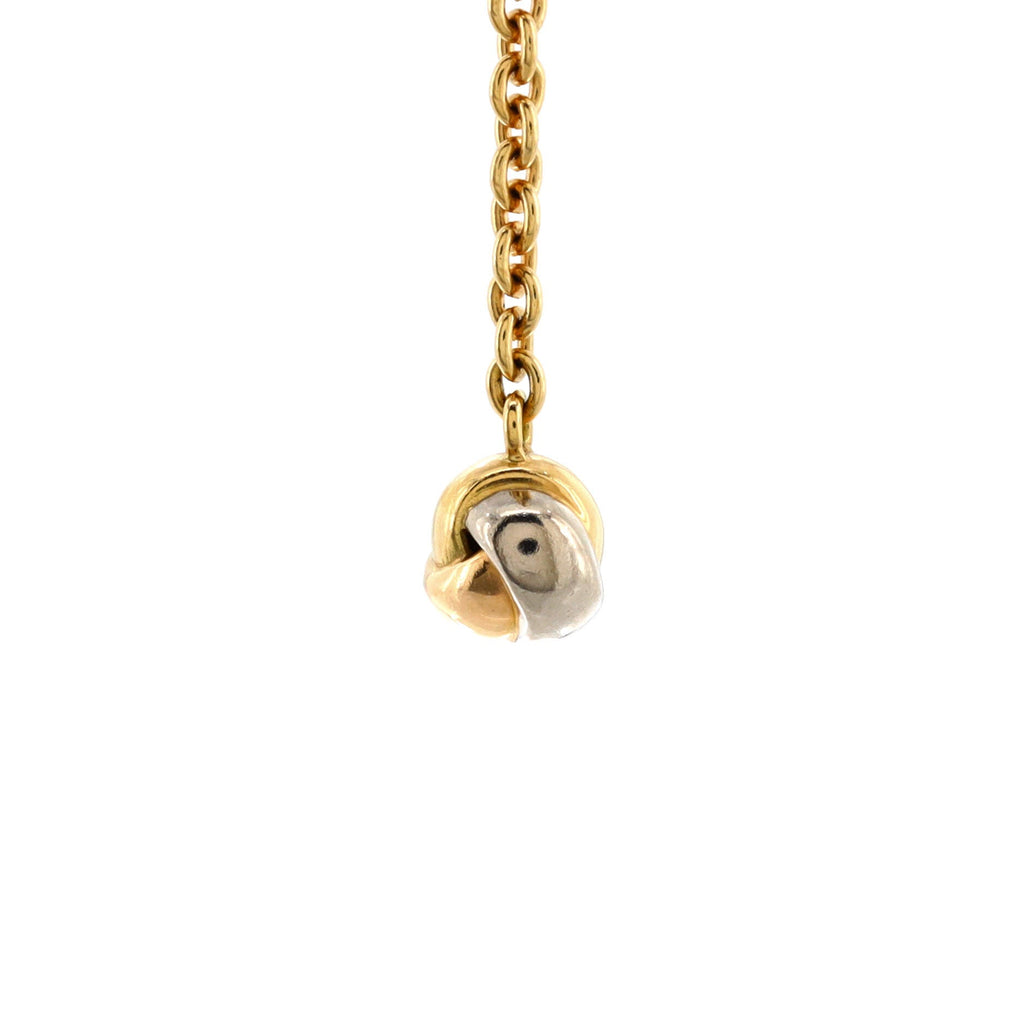 Baby Trinity Drop Pendant Necklace 18K Tricolor Gold
