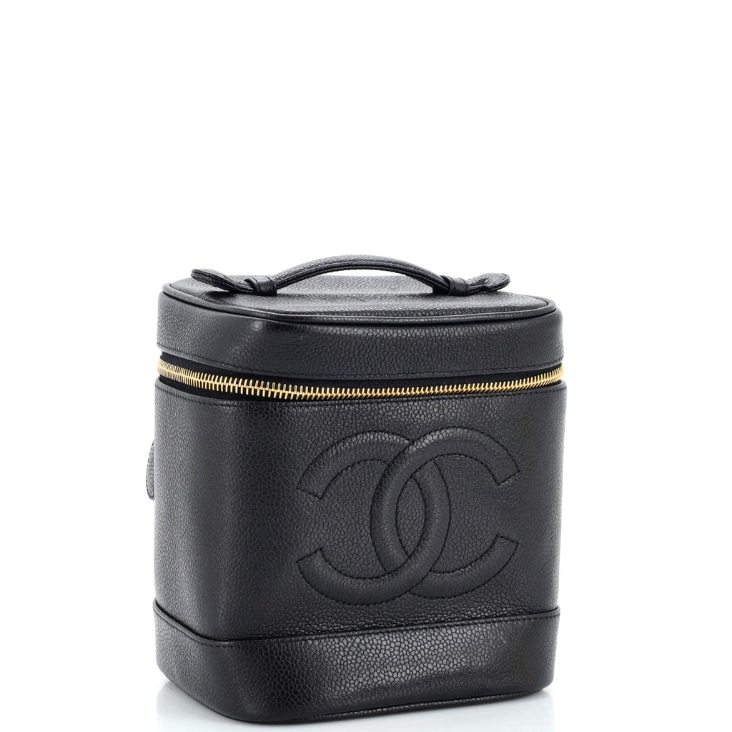 Vintage Timeless Cosmetic Case Caviar Tall
