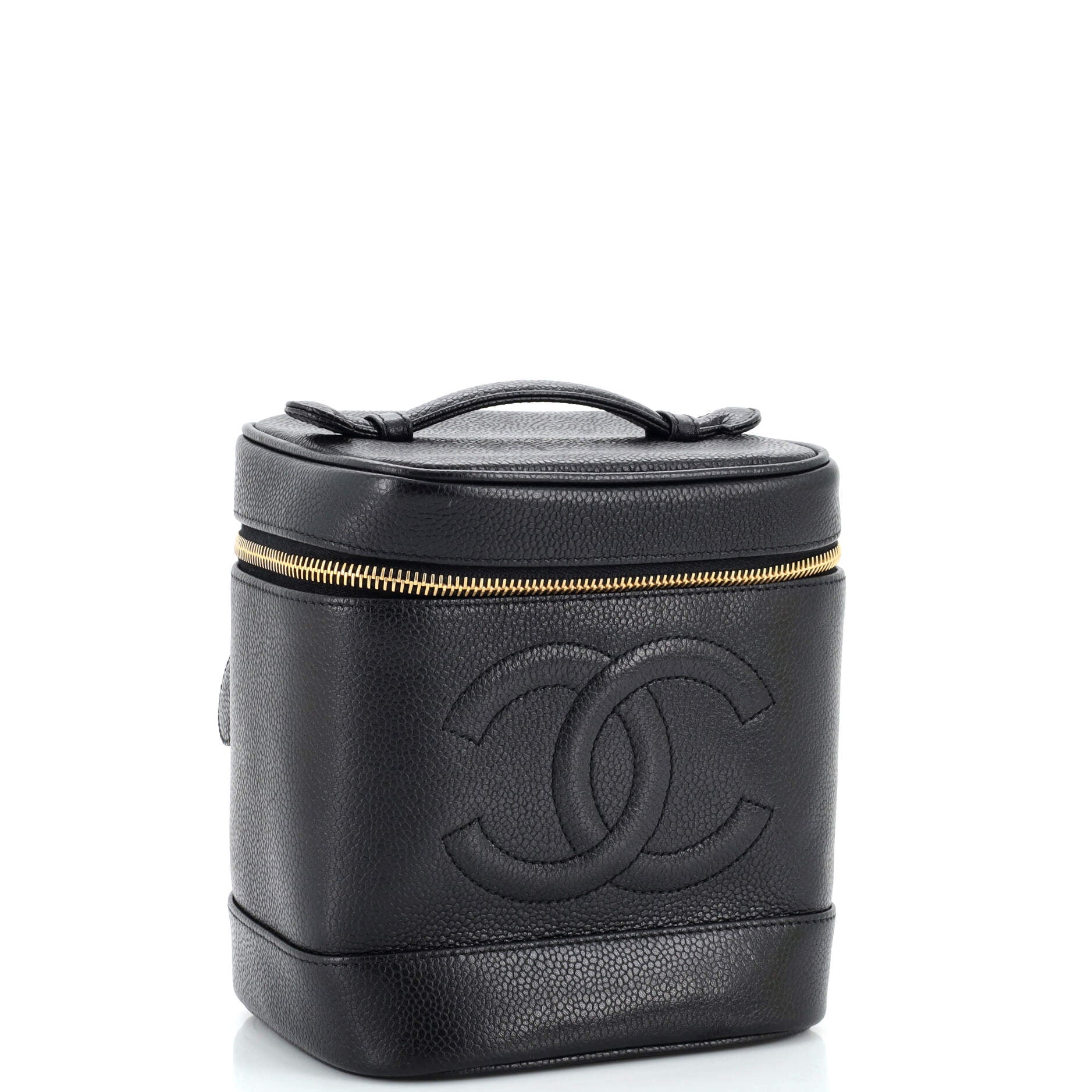 Vintage Timeless Cosmetic Case Caviar Tall