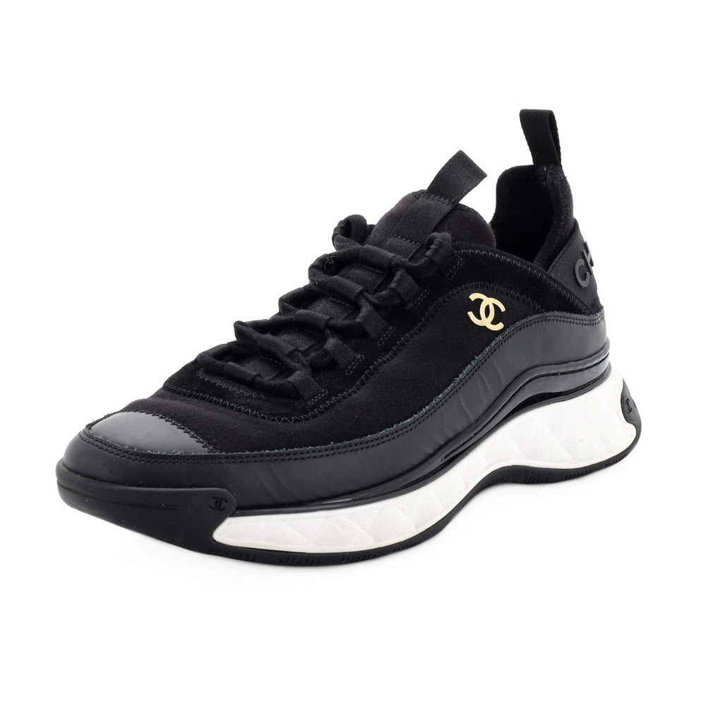 Women's CC Cap Toe Logo Sneakers Suede and Mixed Fibers