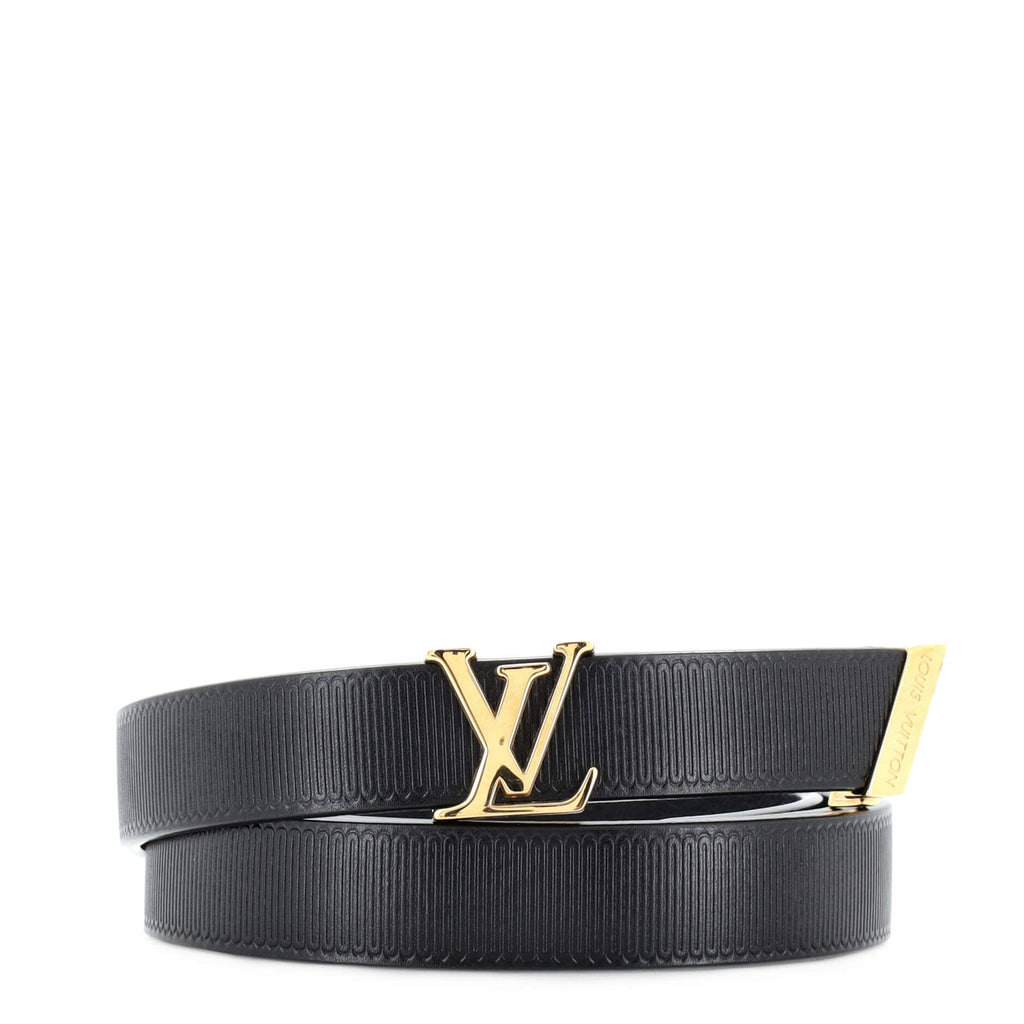 LV Initiales Belt Embossed Calfskin Thin