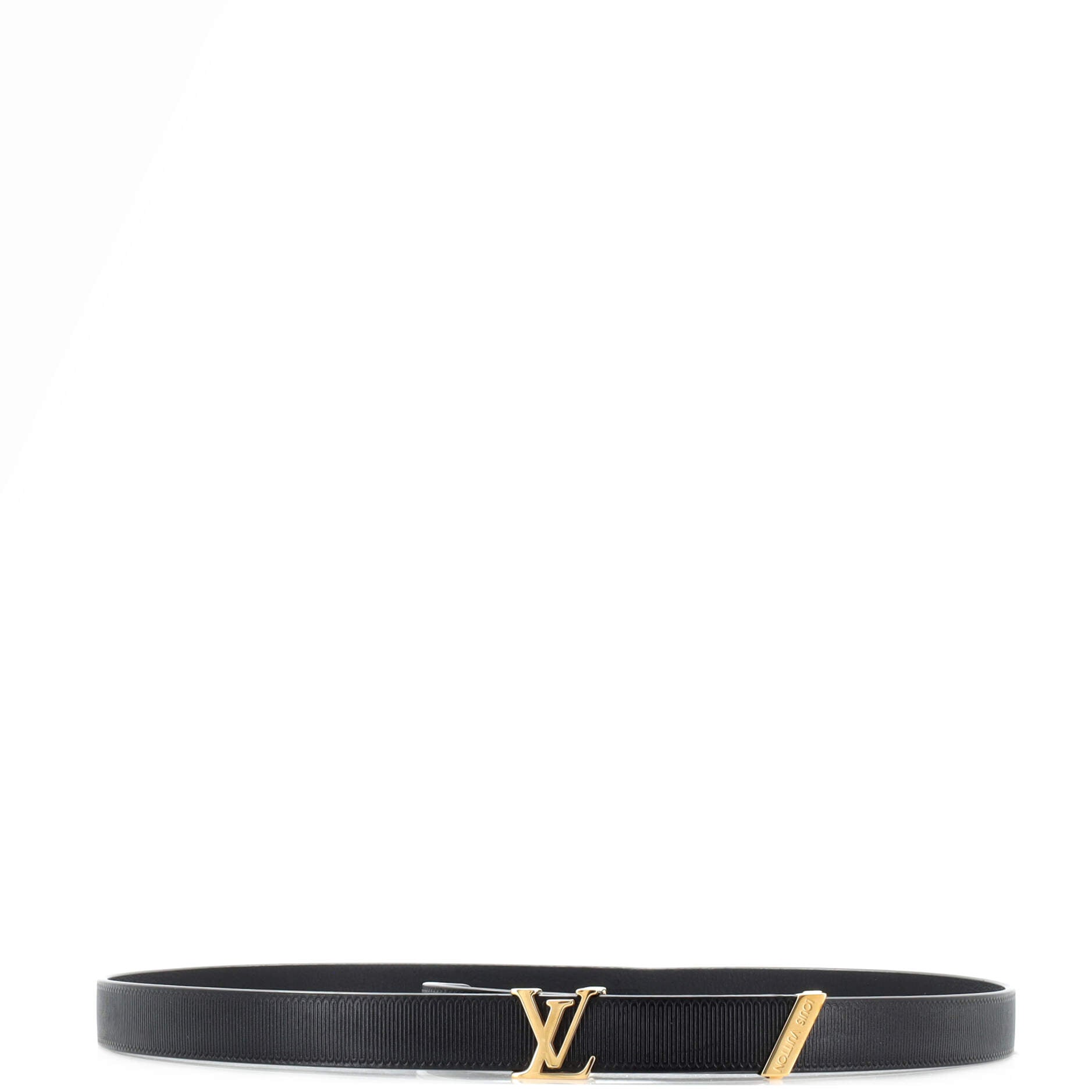 LV Initiales Belt Embossed Calfskin Thin