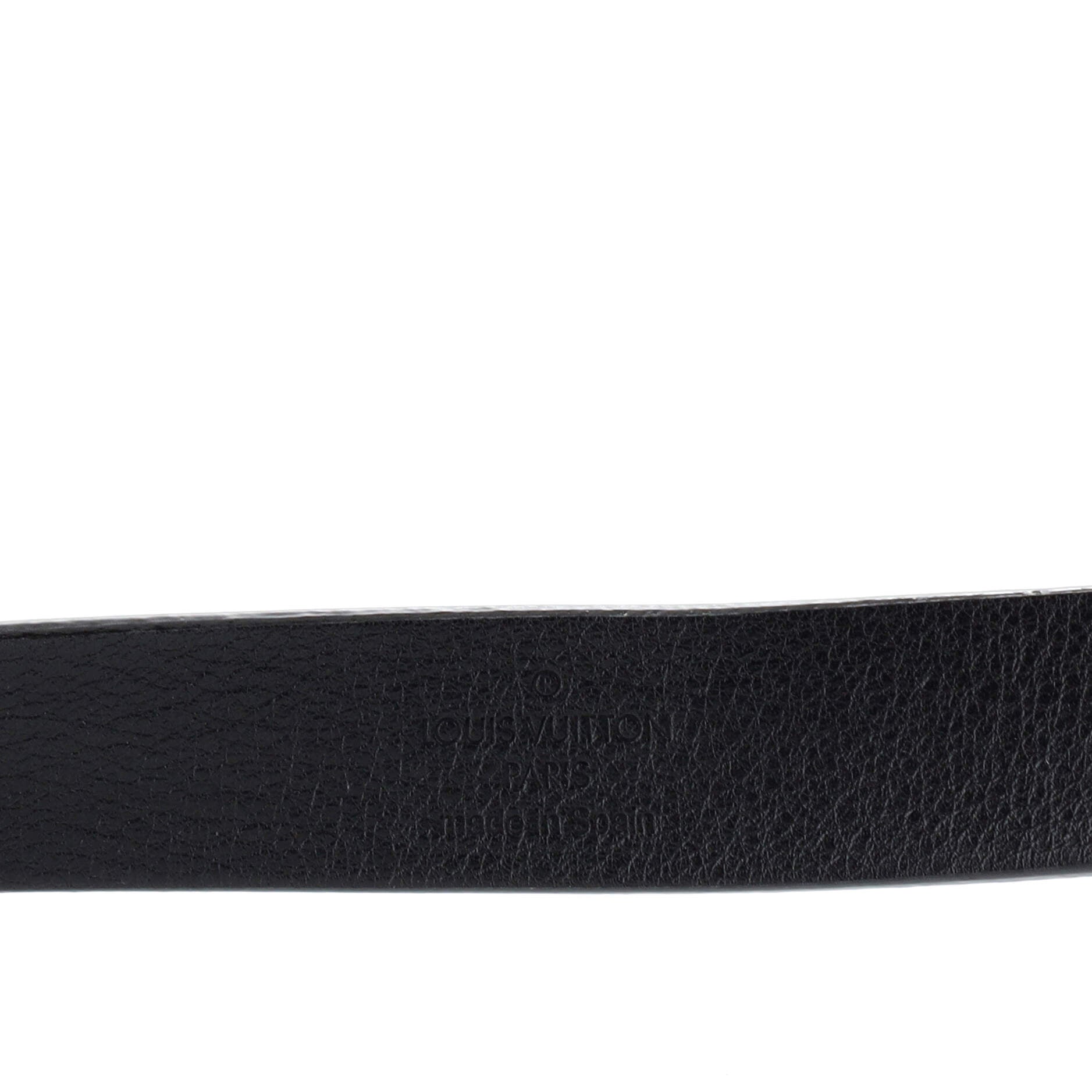 LV Initiales Belt Embossed Calfskin Thin