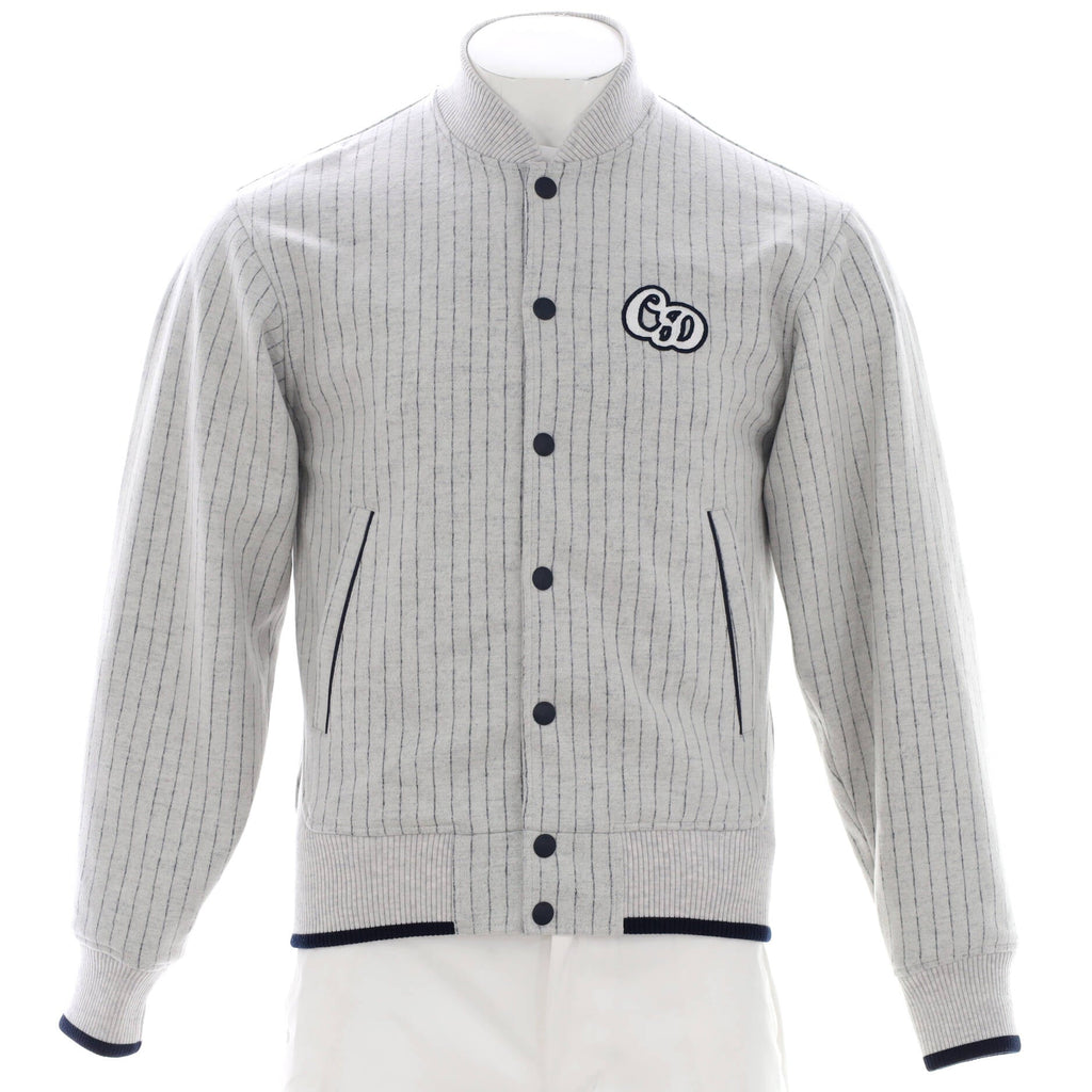Men's Logo Baseball Jacket Embroidered Wool Blend