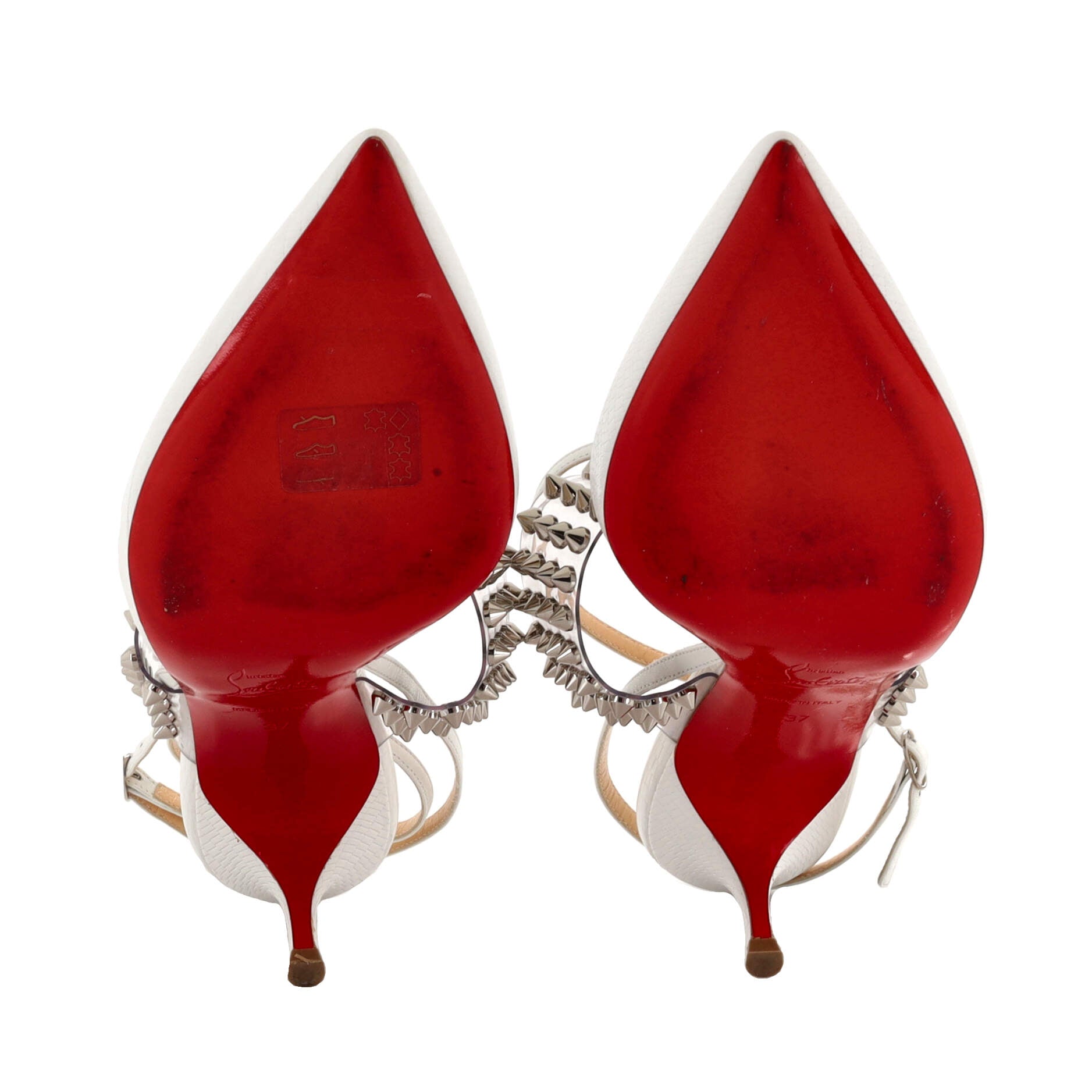 Women's Levita Pumps Lizard Embossed Leather and Spiked PVC 55