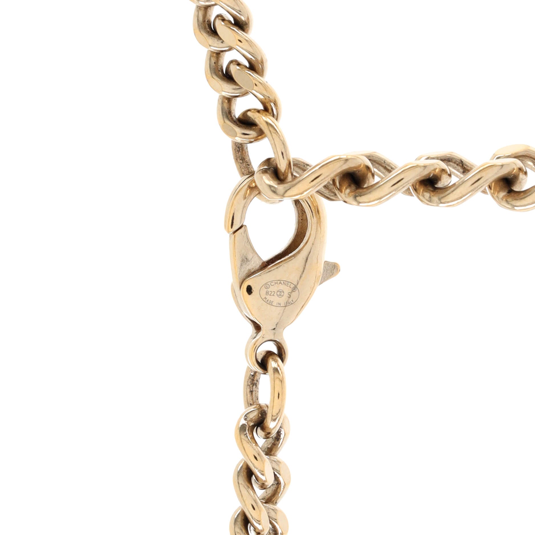 CC Station Chain Link Belt Ruthenium with Crystals 75