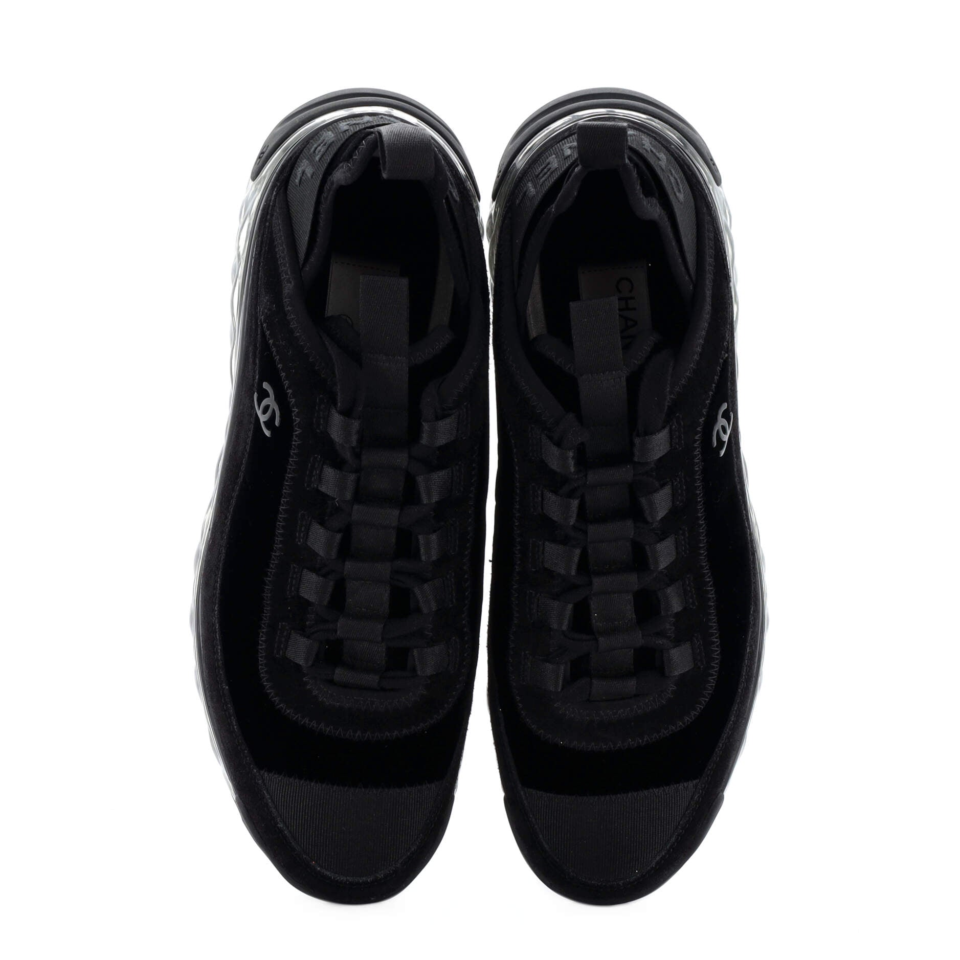 Women's CC Cap Toe Logo Sneakers Suede and Mixed Fibers