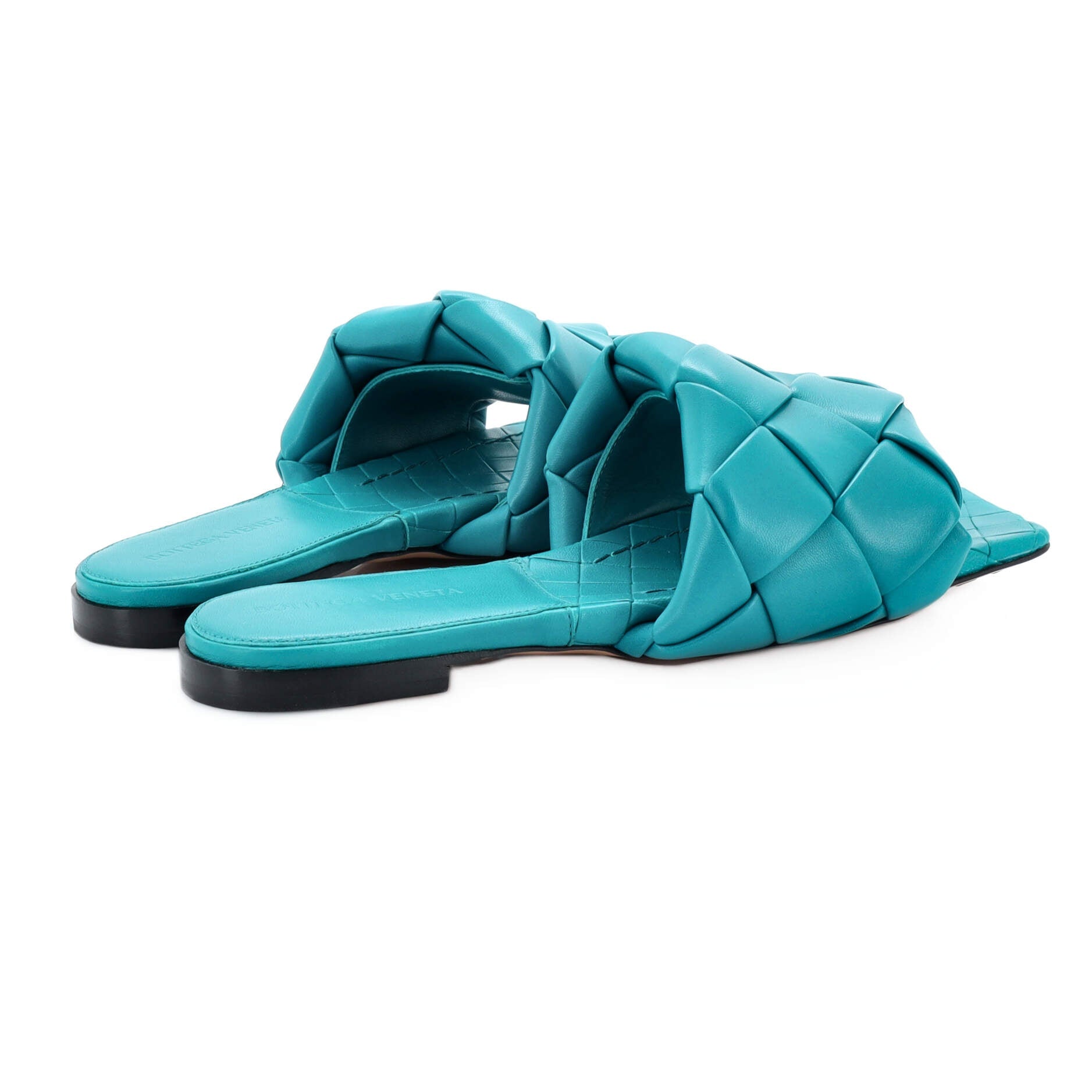 Women's Lido Flat Sandals Maxi Intrecciato Leather