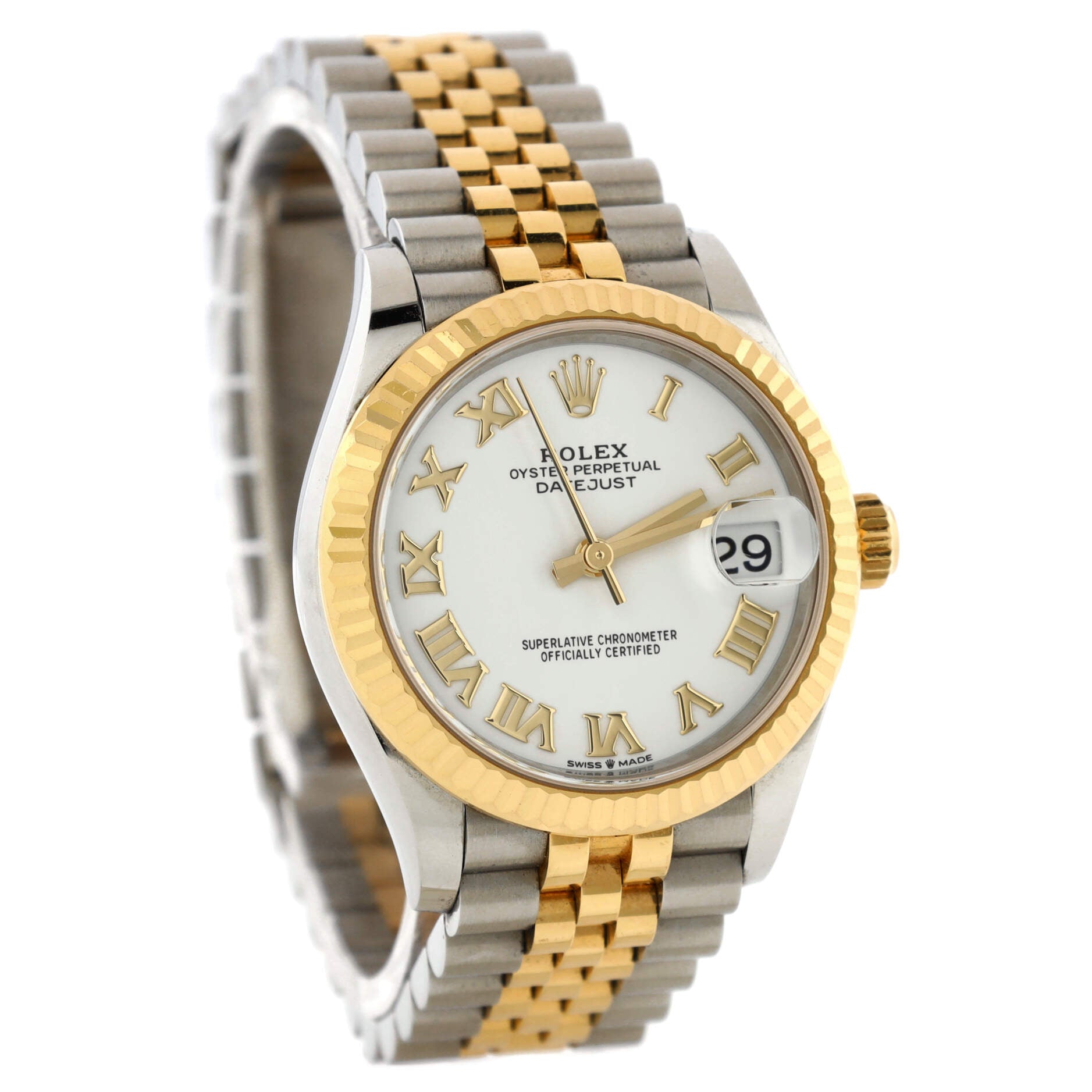 Oyster Perpetual Datejust Automatic Watch Stainless Steel and Yellow Gold 31