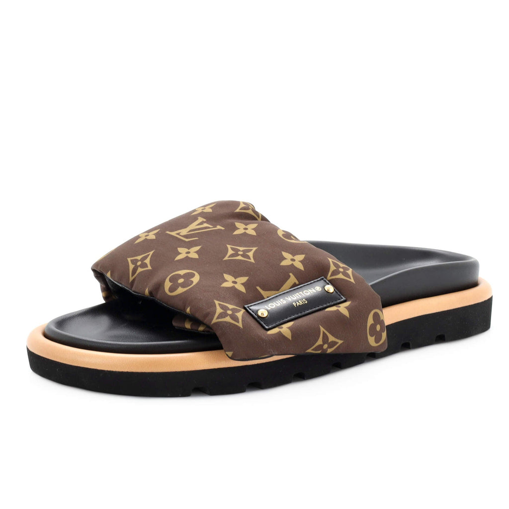 Women's Pool Pillow Comfort Mule Sandals Monogram Nylon