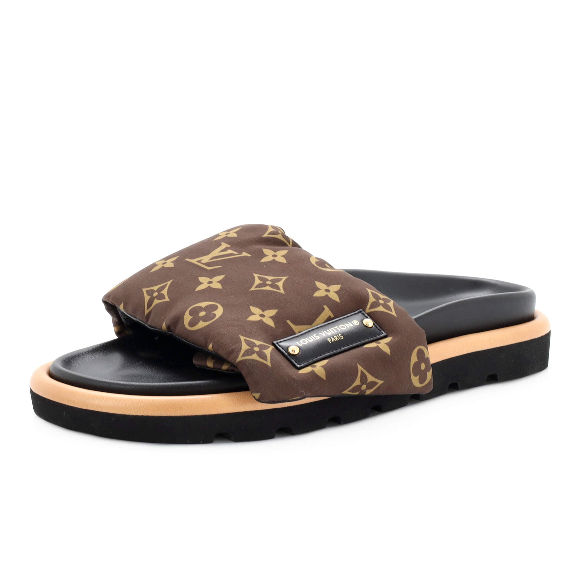 Women's Pool Pillow Comfort Mule Sandals Monogram Nylon