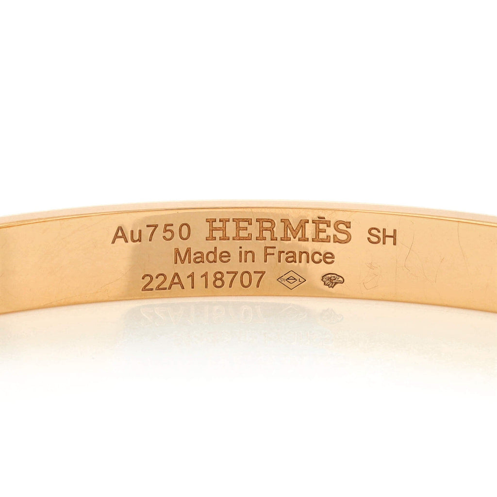H d'Ancre Bracelet 18K Rose Gold with Diamonds Small