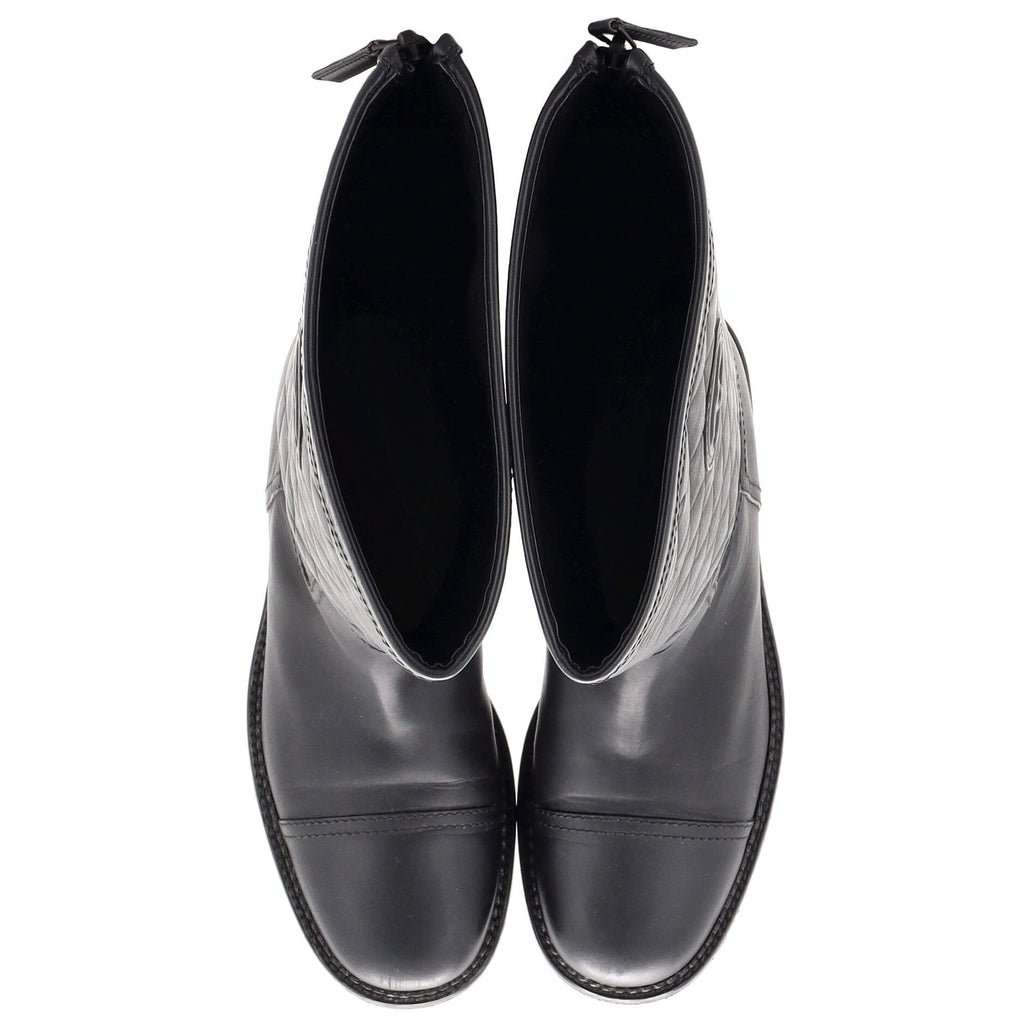 Women's CC Cap Toe Boots Quilted Leather