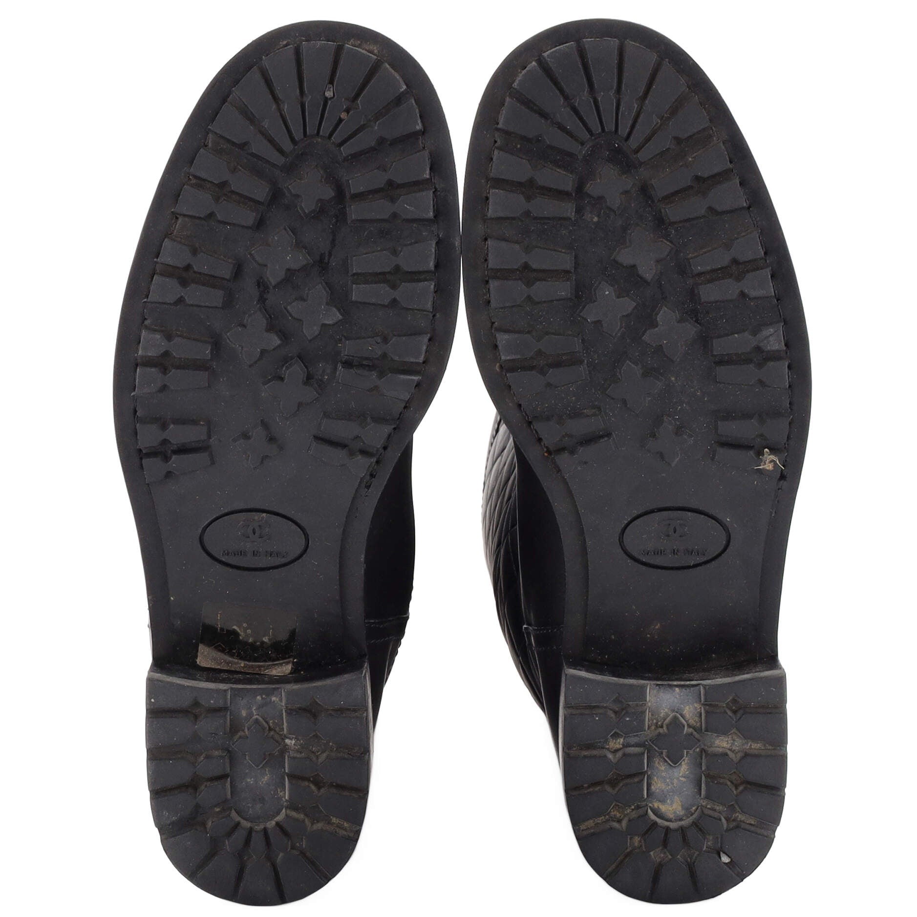 Women's CC Cap Toe Boots Quilted Leather