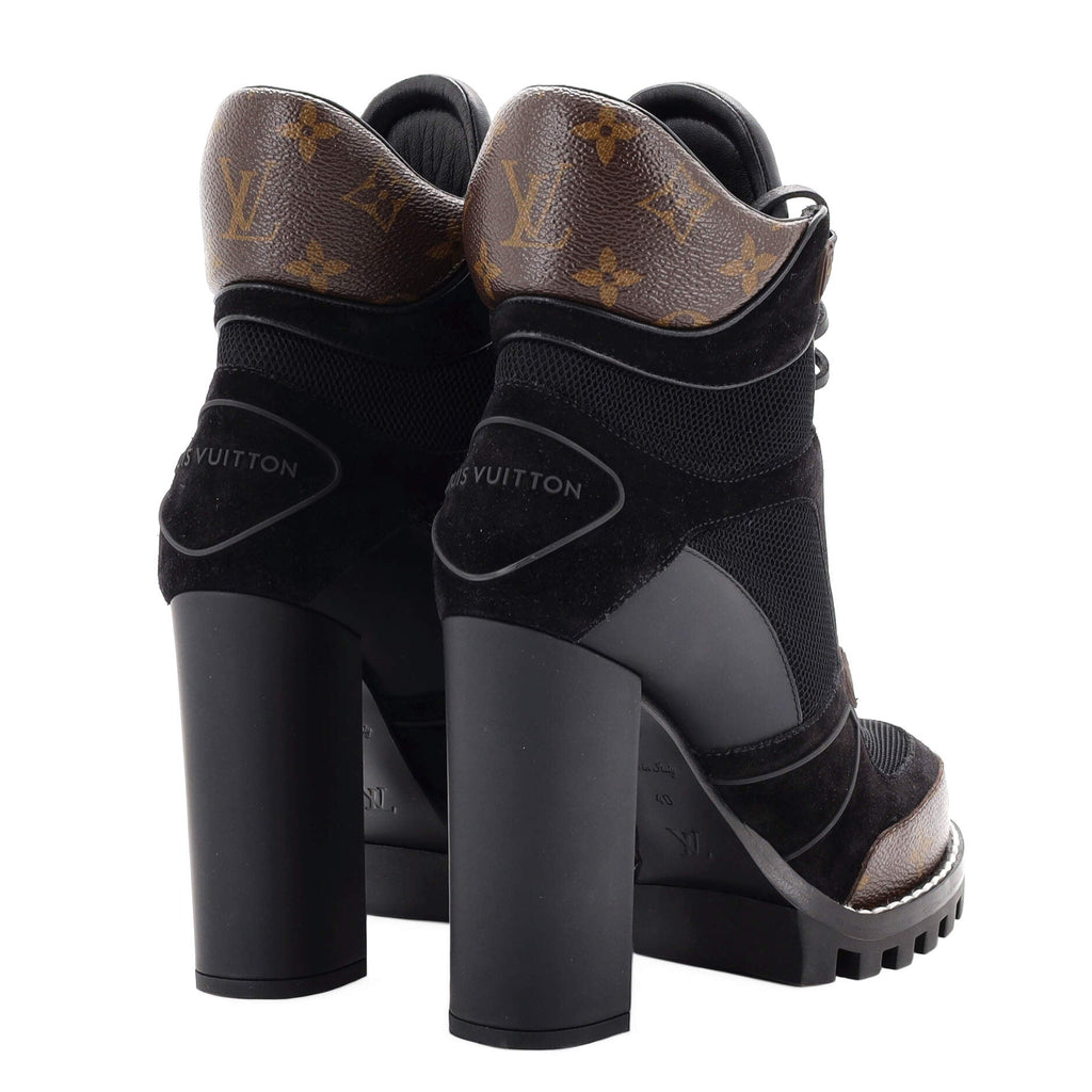 Women's Star Trail Ankle Boots Monogram Canvas and Leather with Suede