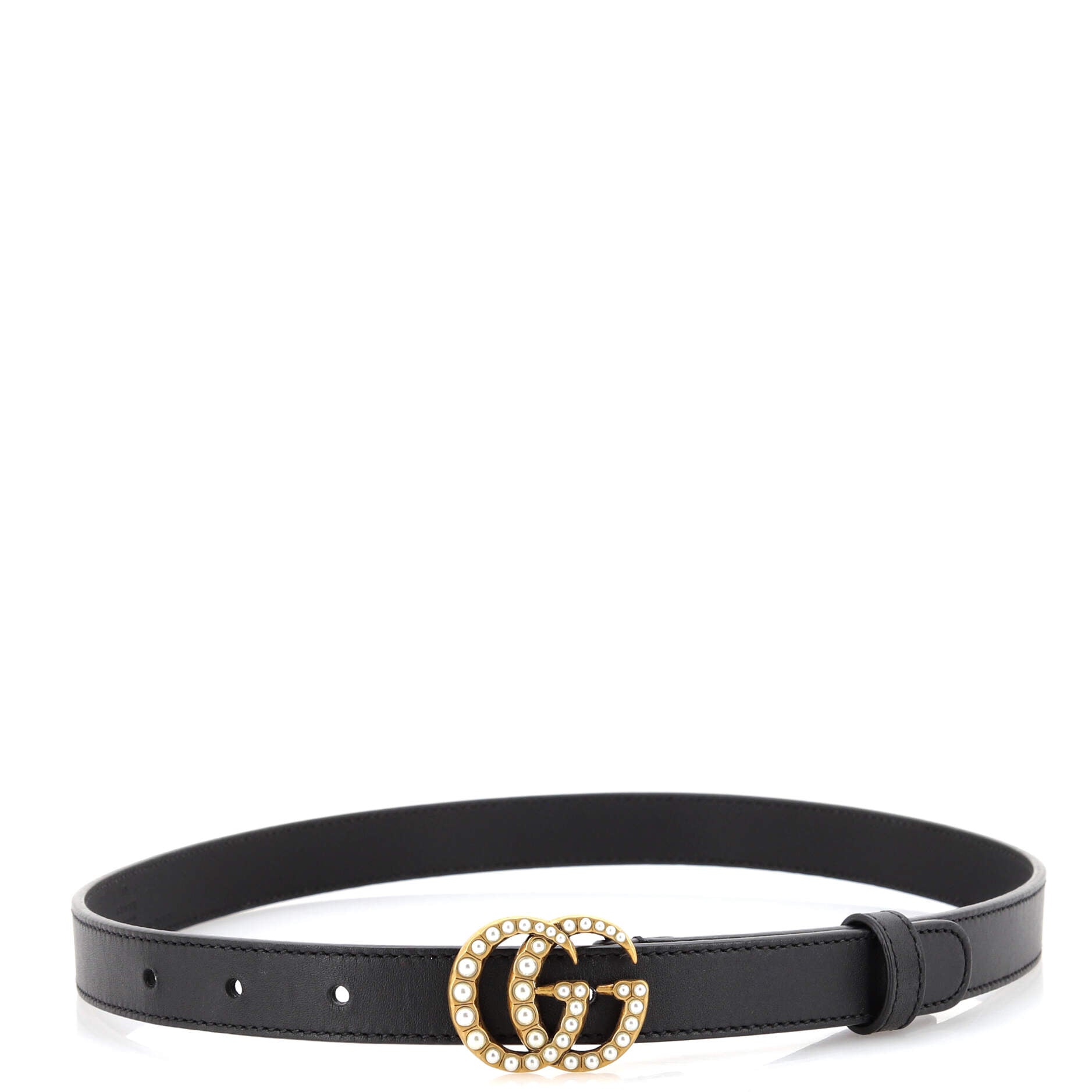 Pearly GG Marmont Belt Leather Thin 70