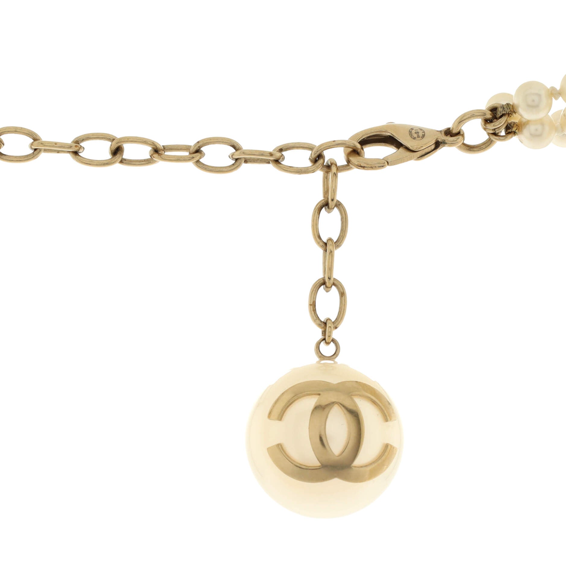 CC Giant Pearl Multi Strand Necklace Faux Pearls
