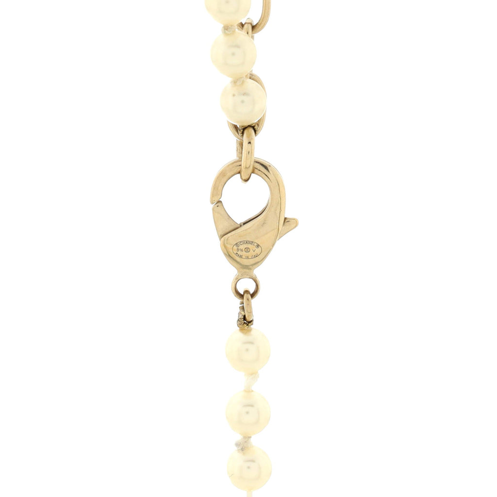 CC Giant Pearl Strand Necklace Faux Pearls