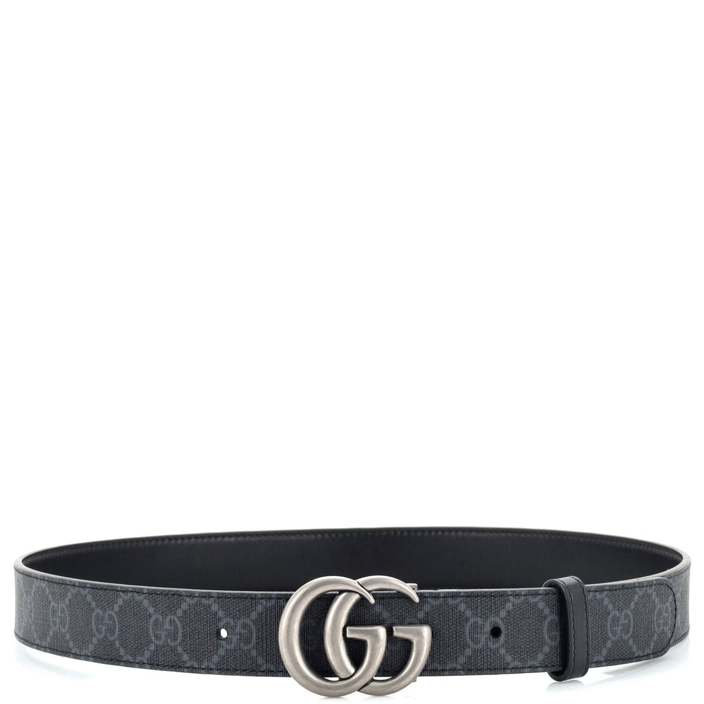 GG Marmont Reversible Belt GG Coated Canvas and Leather Medium 85