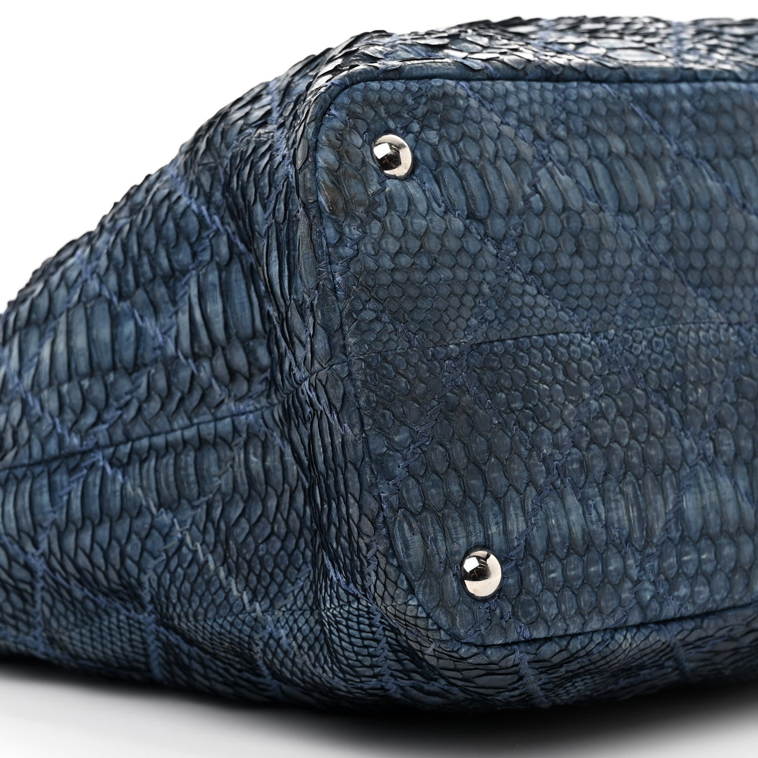 Snakeskin Ultimate Stitch Shopper Tote Blue
