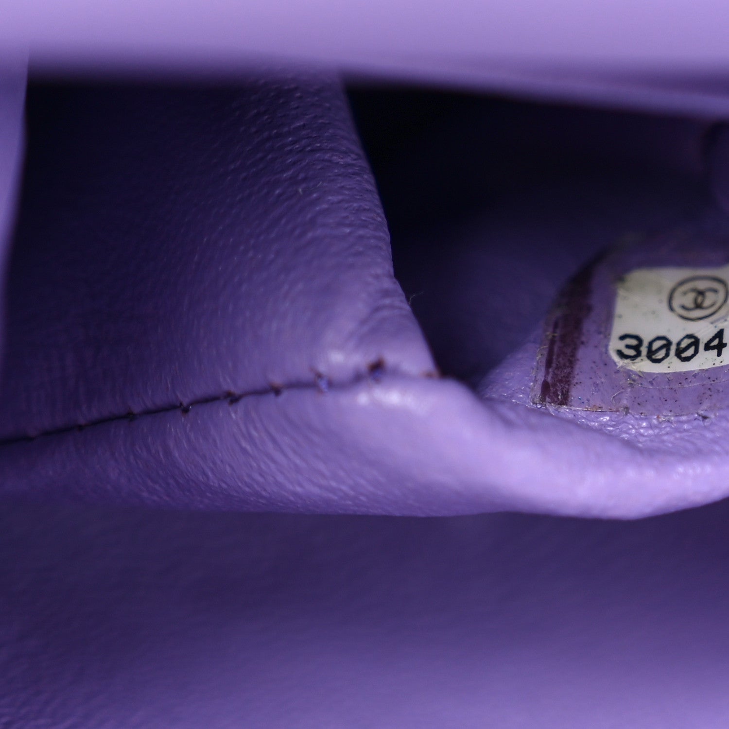 Caviar Quilted Medium Double Flap Purple