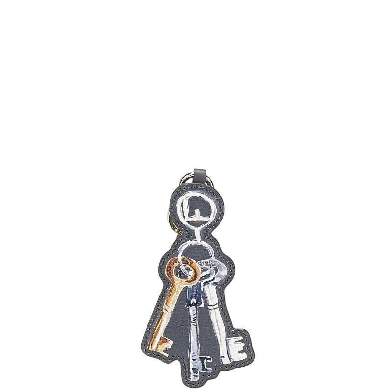 Fendi Key Motif Leather Keychain