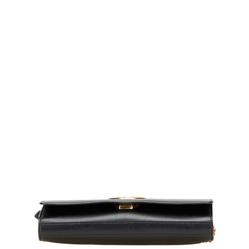 Fendi 8BS004 Calf Leather Chain Shoulder Bag