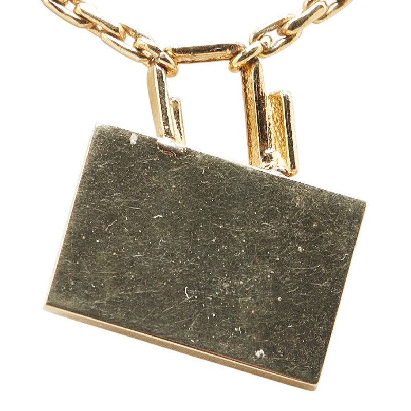 Dior Logo Plate Necklace