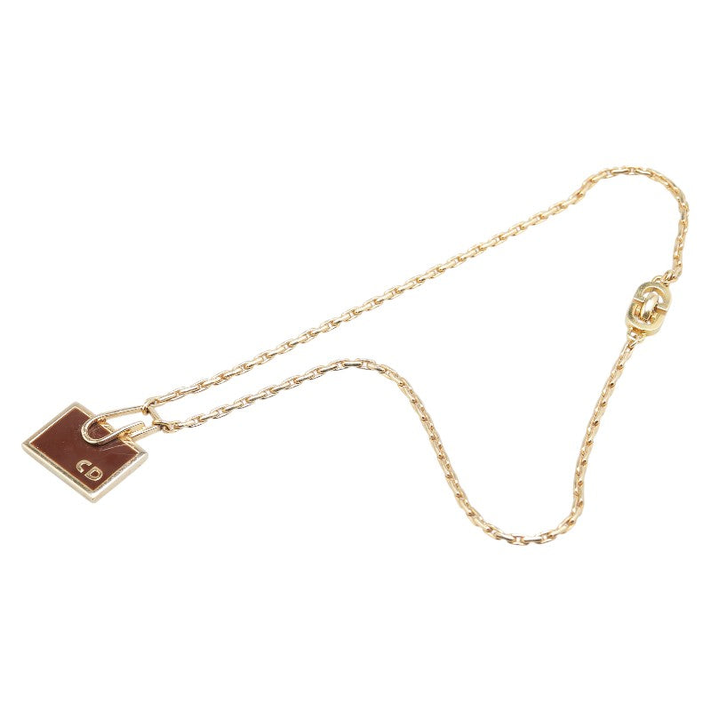 Dior Logo Plate Necklace