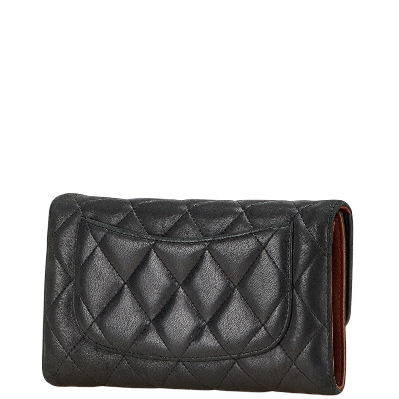 Chanel Coco Mark Matelasse Lambskin Long Wallet