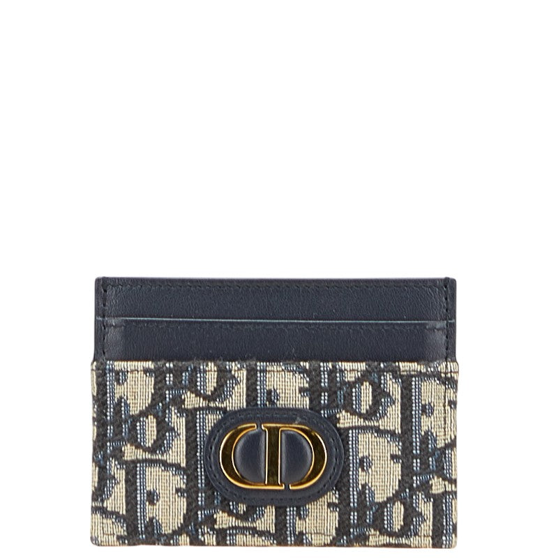 Dior 30 Montaigne Freesia Oblique Jacquard Cotton Canvas Lambskin  Holder