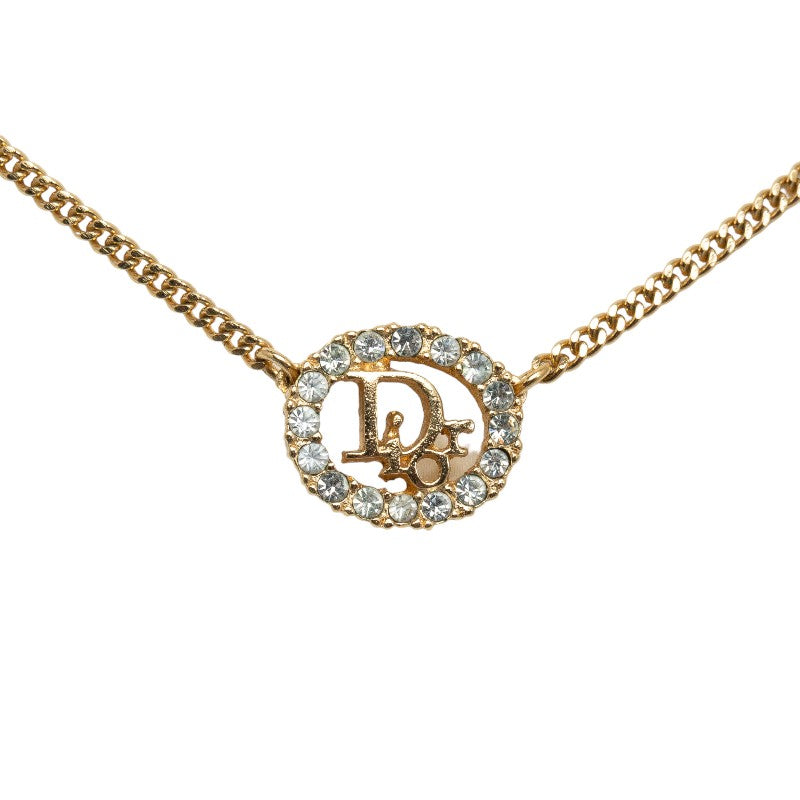 Dior Logo Rhinestone Necklace
