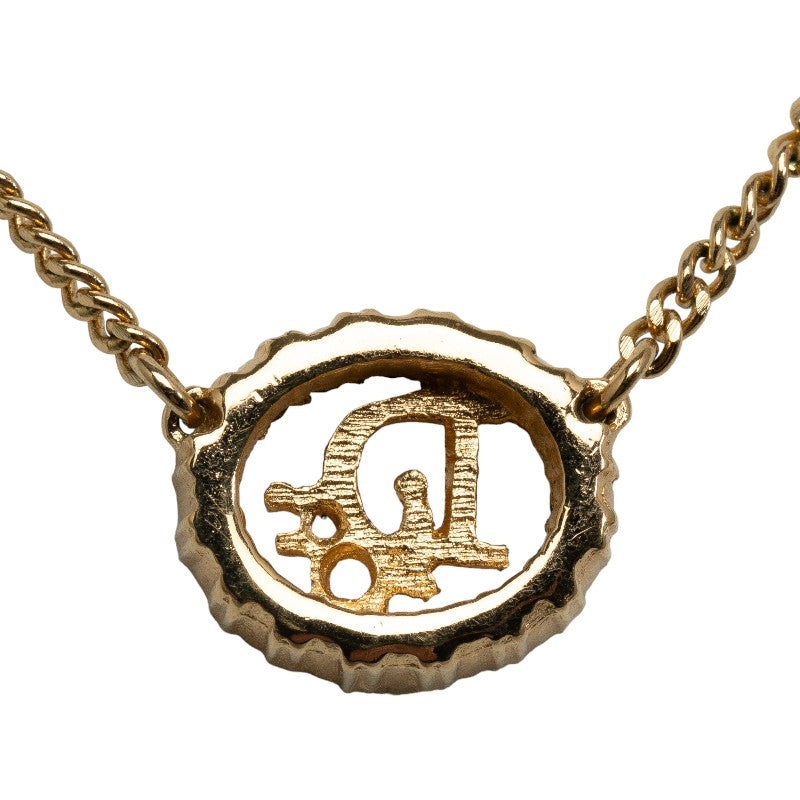 Dior Logo Rhinestone Necklace