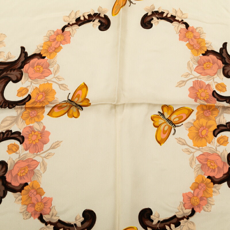 Dior Flower Butterfly Pattern Silk Scarf