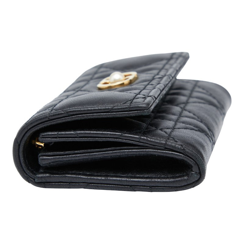 Dior Jolie Glycine Cannage Lambskin Wallet
