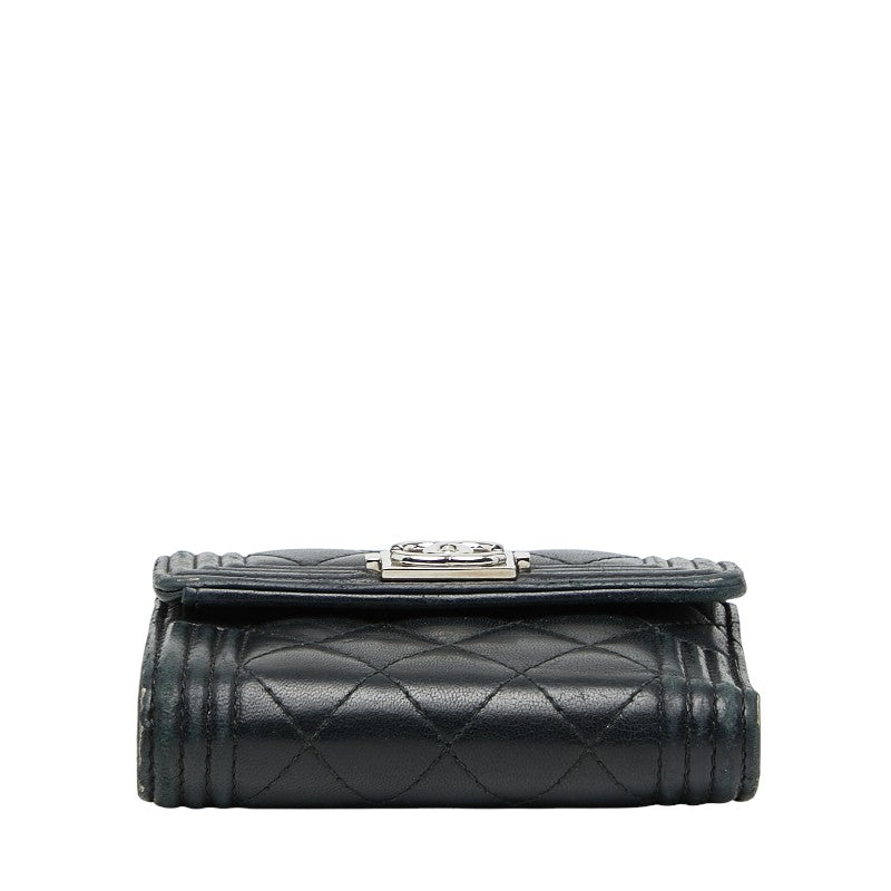 Chanel Boy Chanel Lambskin Trifold Wallet