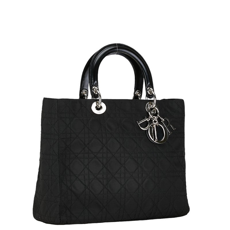 Dior Lady Dior Cannage Cotton Leather 2way Bag