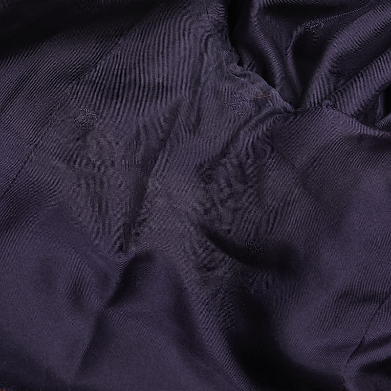 Chanel Coco Mark Check Silk Wool Nylon Jacket