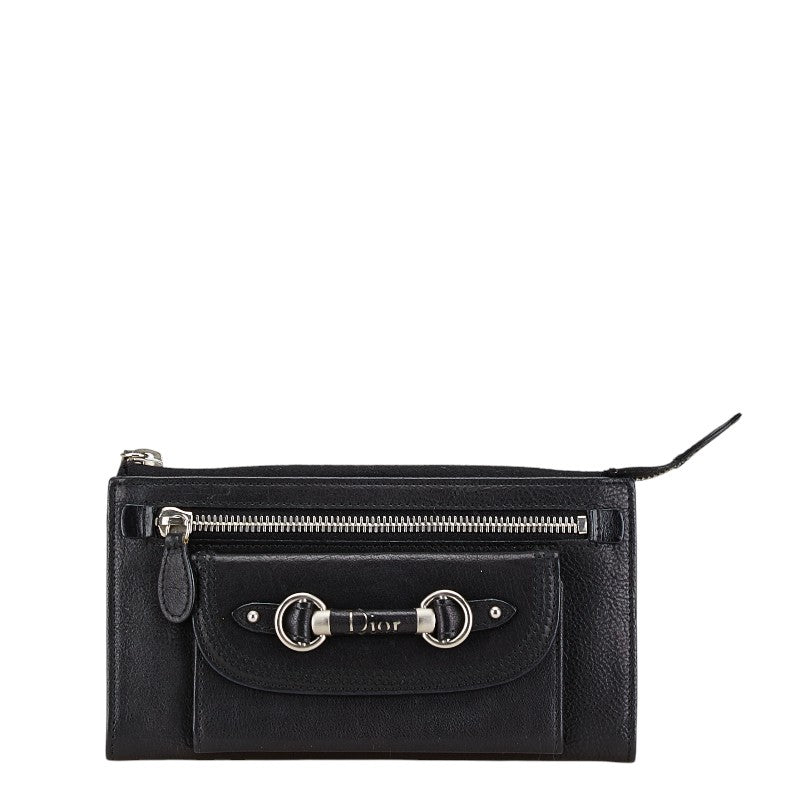 Dior Logo Leather Long Wallet