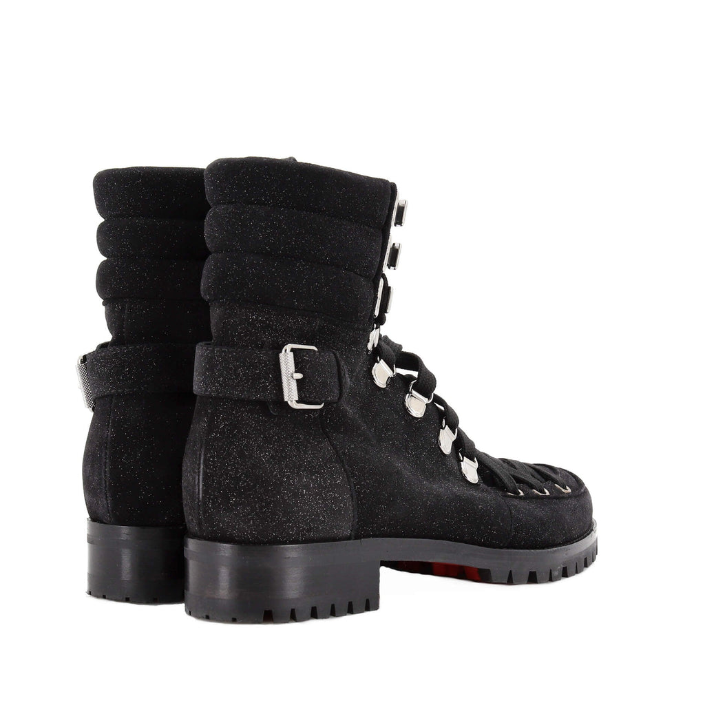 Women's Who Runs Flat Crosta Star Boots Glitter Suede